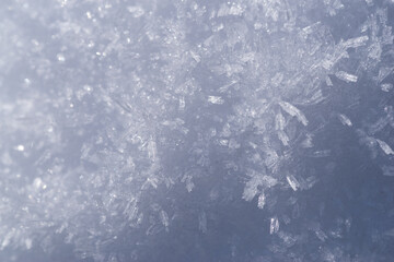 積雪をマクロレンズで撮影