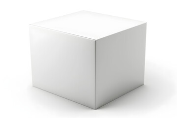 White box template isolated on white background