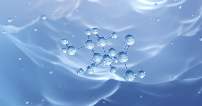 Monosodium glutamate rotating molecular structure, 3d model of molecule, e621, looped video