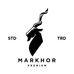 Markhor head animal logo design inspiration