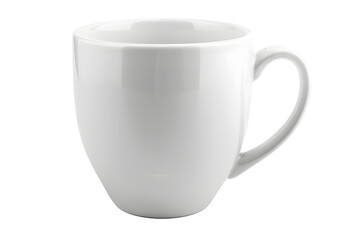 White ceramic mug isolated on white background