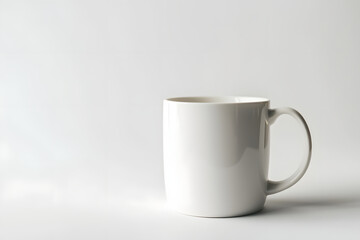 Fototapeta premium White ceramic mug isolated on white background