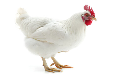 Fototapeta premium White chicken isolated on white background