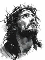 jesus christ savior messiah son of god, divine portrait of faith and hope