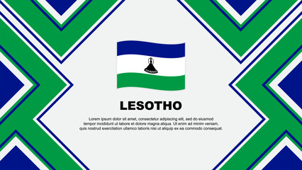 Lesotho Flag Abstract Background Design Template. Lesotho Independence Day Banner Wallpaper Vector Illustration. Lesotho Vector