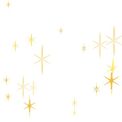  Gold glitter dust confetti, magic shining sparkles scatter vector. Starry festive decor.