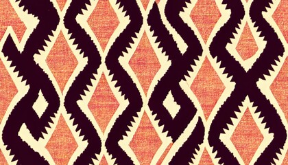 seamless pattern with Retro Argyle ikat