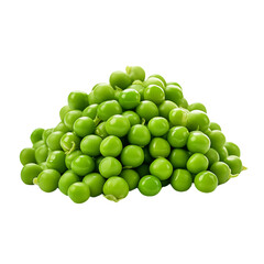 Green peas isolated on transparent or white background, png