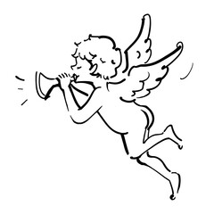The angel that blows the trumpet
