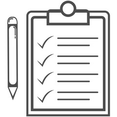 clipboard with pencil icon simple