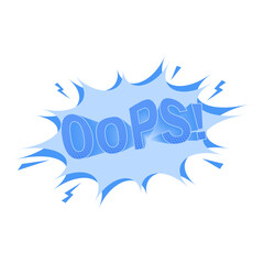 Obraz premium Comic boom oops icon. Illustration of comic oops vector icon for web 