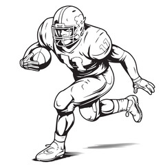 American Football vector. Hand sketch sport vector illustration