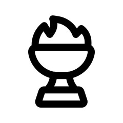 torch line icon