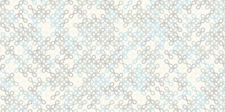 Vector abstract multicolor metaball outline pattern. Seamless geometric pattern with colored elements, vector abstract background
