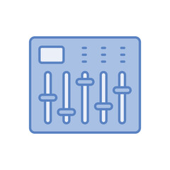 Blue Line Equalizer vector icon