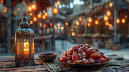 Fototapeta premium Ramadan Kareem background illustrations