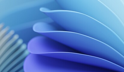 Abstract blue background with blades - 3D illustration