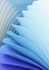 Abstract blue background with blades - 3D illustration