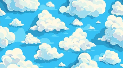 Fototapete seamless pattern with clouds © Zain Graphics