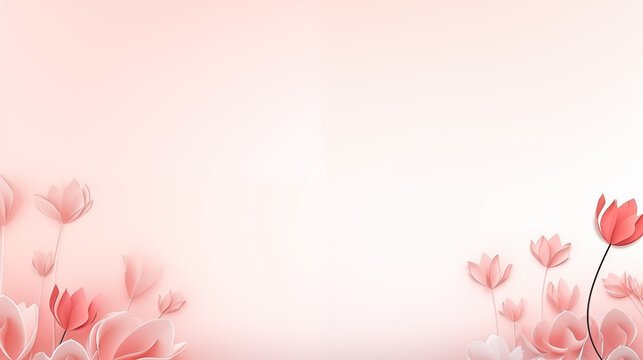 Flowers on pink background illustration