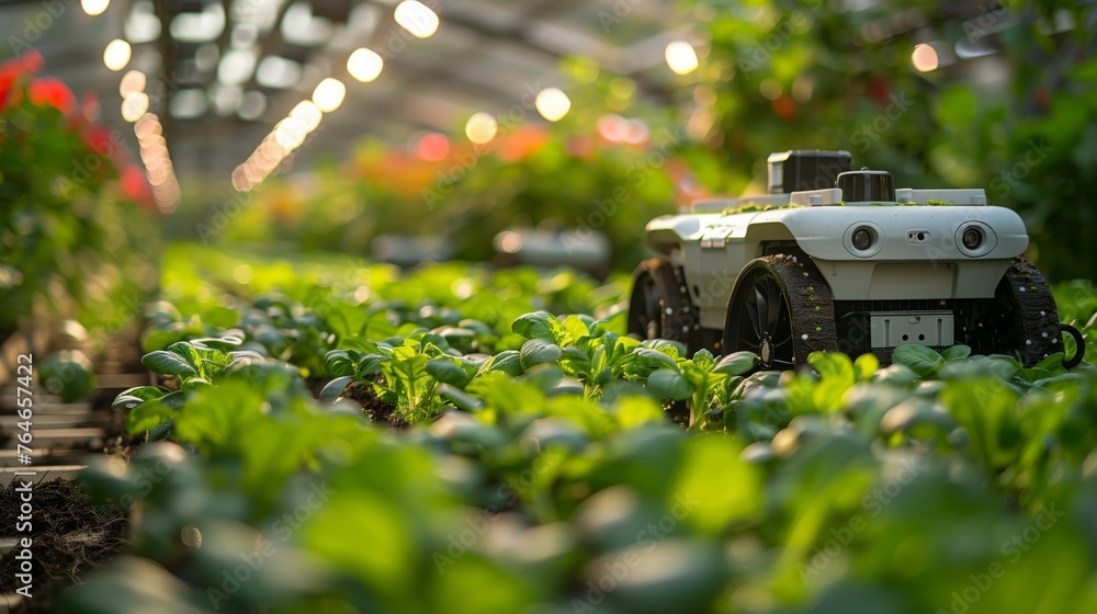 Poster Autonomous Robot Navigating Through Greenhouse Plant Rows at Dusk