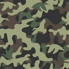 vector seamless duck hunter camouflage pattern, duck hunting camo, hunter camo