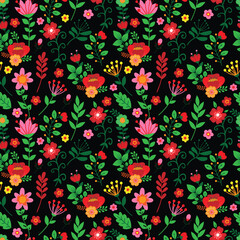 Vector Abstract Elegance Seamless pattern with floral background