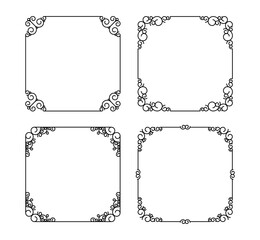 Retro ornamental frame collection