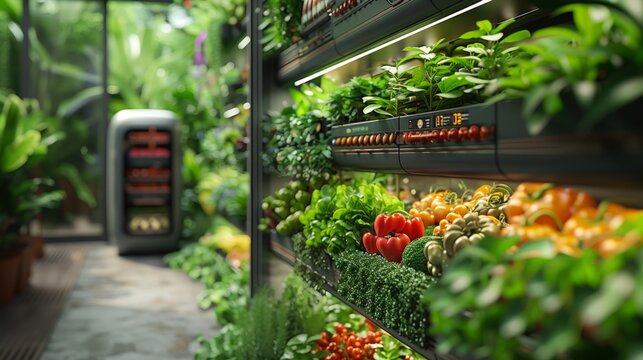 Abundant Store Filled With Plants and Vegetables