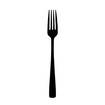 Fork icon isolated on white background. Fork illustration. Cutlery. Restaurant. Menu icon