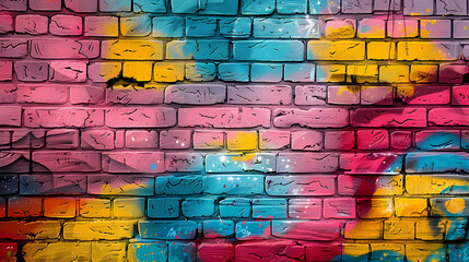 Fototapeta premium Vibrant graffiti wall