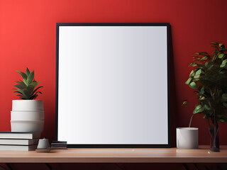 Corporate Indoor Poster Mockup Frame, Blank Frame Poster Mockup