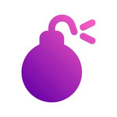 bomb gradient icon