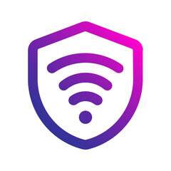 secure connection gradient icon