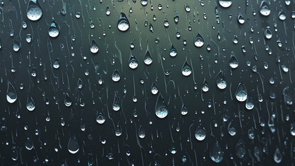Rain drops on glass window iPhone wallpaper made with Ai generative technology