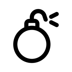 bomb line icon