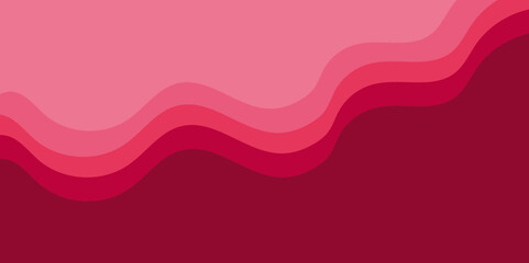 Abstract wave line paper cut background. Wavy pink layers.  3D abstract paper art style, use for flyers and  brochure.  vector art background banner textrue.