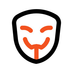 hacker outline color icon