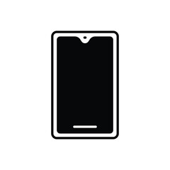 Black solid Mobile Phone Call vector icon