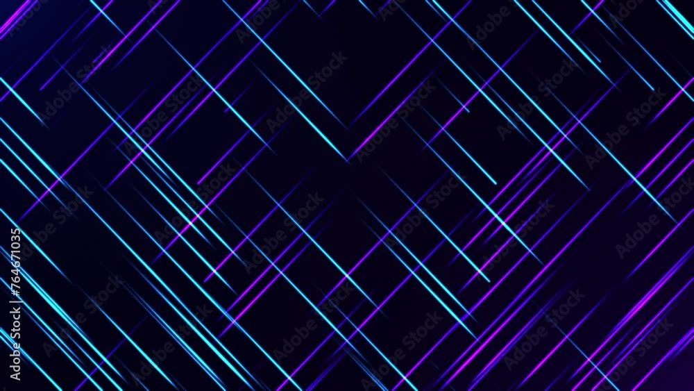 Poster abstract digital background with bright neon stripes or glowing lines. seamless loop..