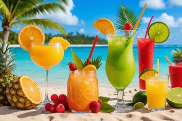 cocktails on the beach