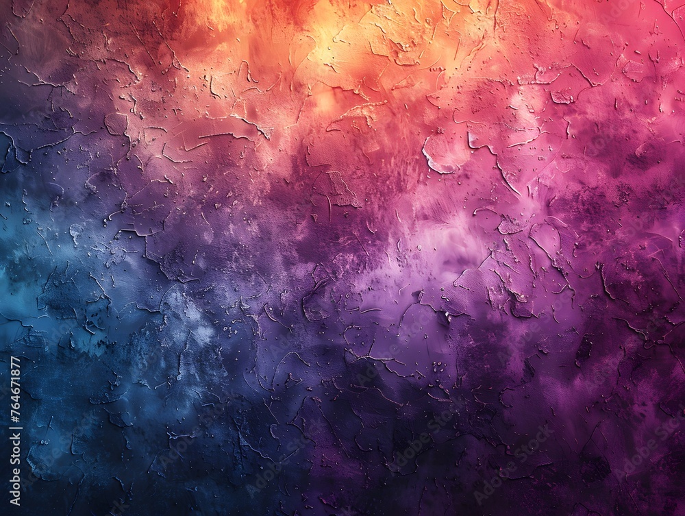 Fototapete Bright gradient background with colorful grains. It represents a mix of energy, movement, fun and liveliness with the grain of old computer graphics or noisy TV. It has a retro or futuristic feel.