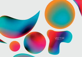 Vector abstract glowing shapes background