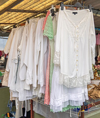 White Dresses Lace Cotton Linen for Hot Summer Fashion Flea Market