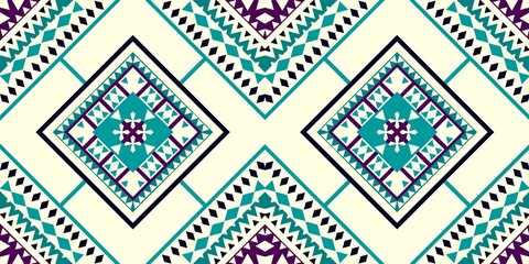 Ethnic patterns with simple shapes. Tribal and ethnic fabrics. African, American, Mexican, Indian styles. Simple geometric pattern elements are best used in web design, business textile printing.