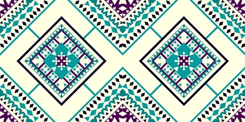 Ethnic patterns with simple shapes. Tribal and ethnic fabrics. African, American, Mexican, Indian styles. Simple geometric pattern elements are best used in web design, business textile printing.
