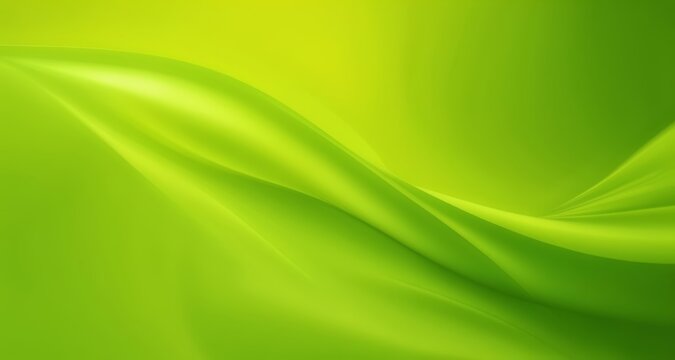  Vibrant green fabric in motion