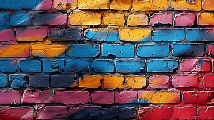Fototapeta premium Abstract graffiti painting on concrete wall