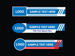 Lower Third, Modern News Banner Template. Minimalistic Lower Thirds Design Set.