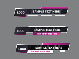 Abstract lower third banner bar screen broadcast design template. Broadcast News Lower Thirds.